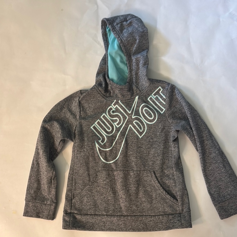 Nike Gray and Blue Sweatshirt Pullover with Logo